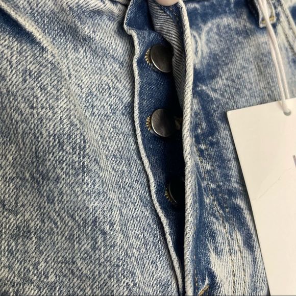 New Frame Shorts Size 29 Le Slouch Bermuda in Richlake Light Wash Jean Biker - Picture 13 of 16